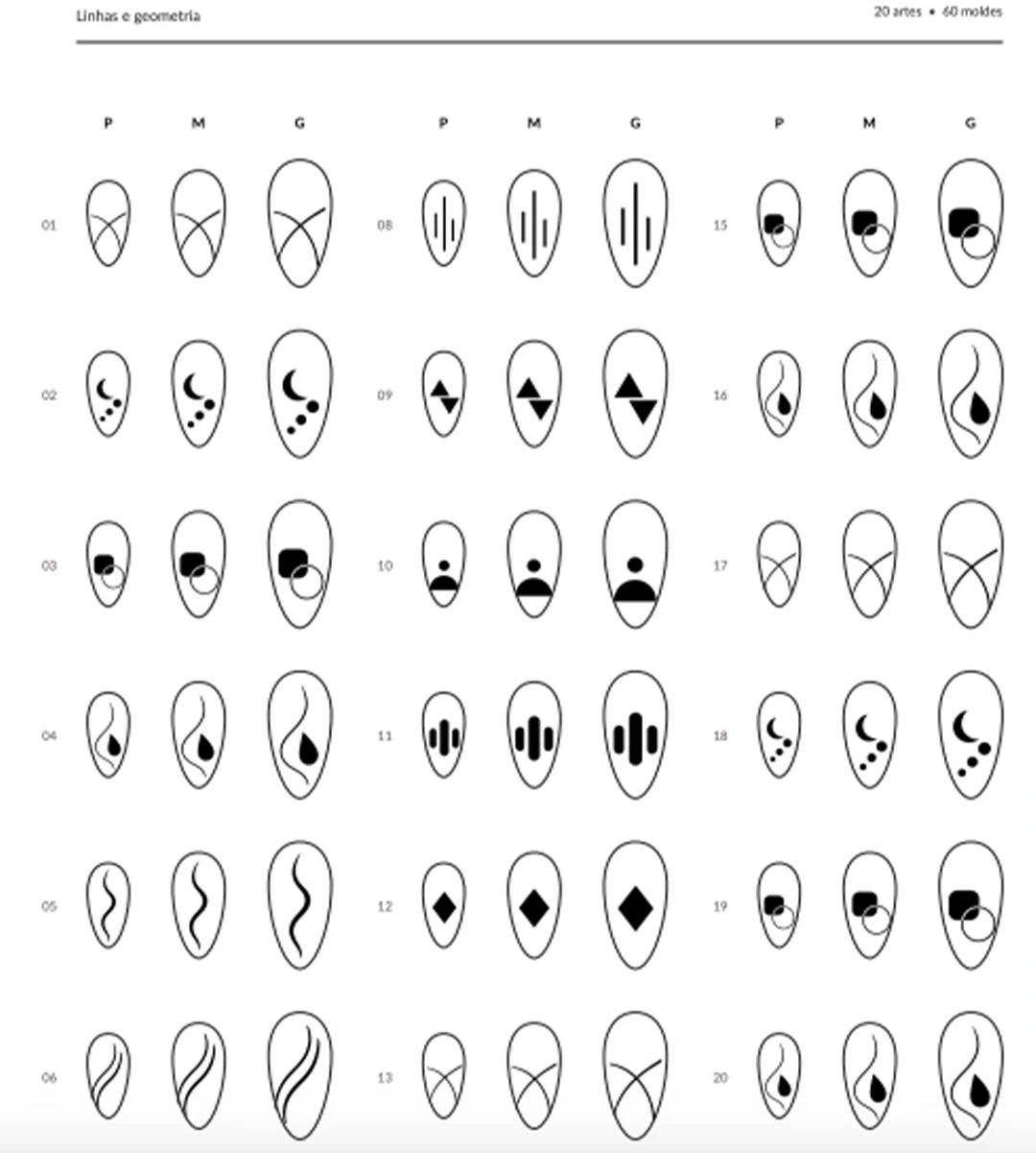 Amostra de artes minimalistas